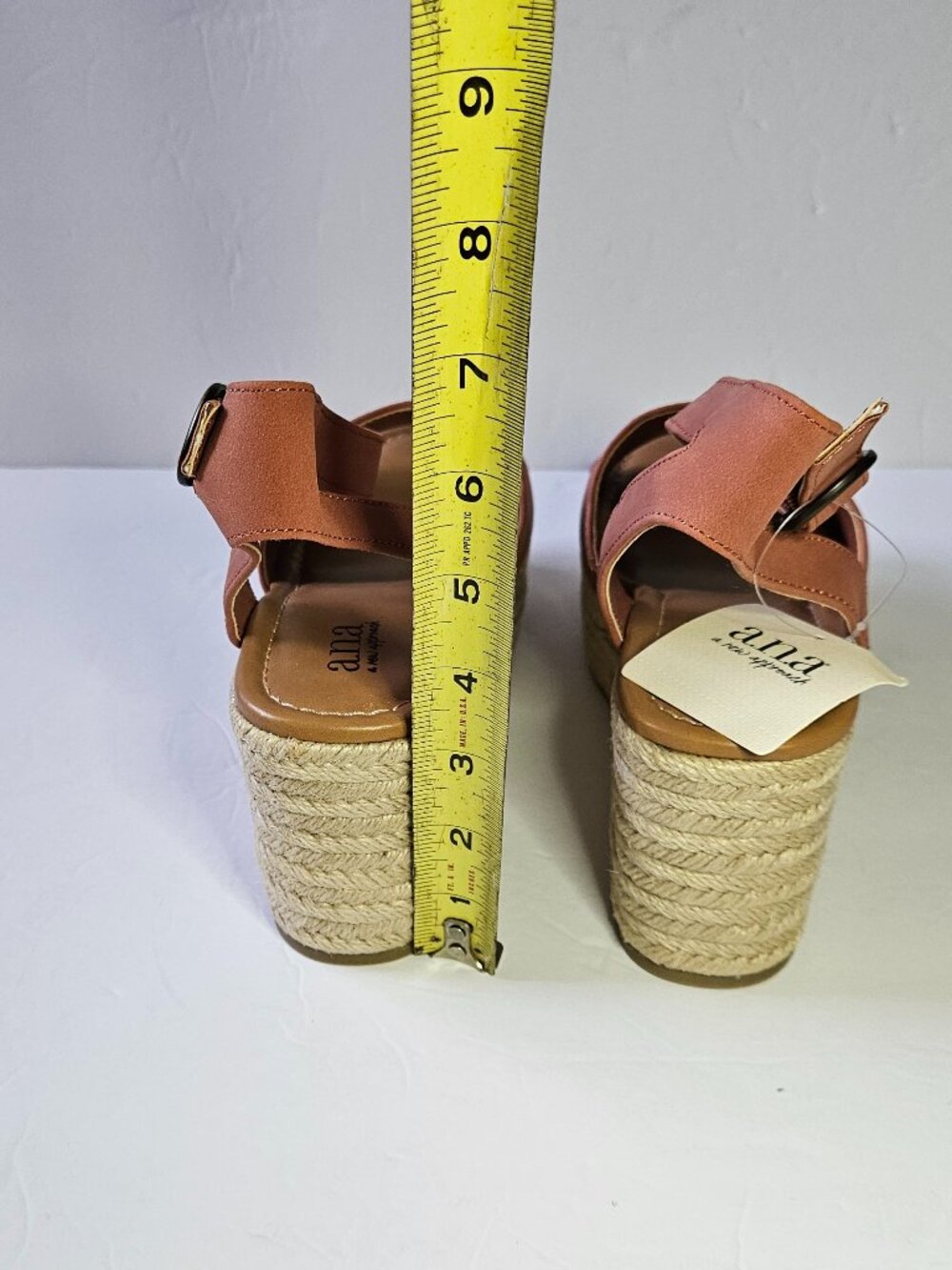 a.n.a Espadrille Platform Wedge Sandals Women Size 7.5 - Picture 7 of 9